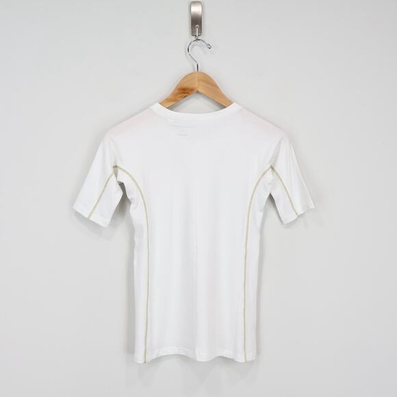 Universal Standard Echo Short Sleeve Contrast Stitch Top White 4XS 0/00 NWT - Picture 7 of 9